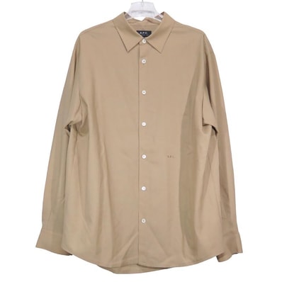 美品 A.P.C. アーペーセー CHEMISE VENT JPS LONG SLEEVE SHIRT 24252-1-73451 シャツ ロングスリーブ 長袖 ベージュ サイズL