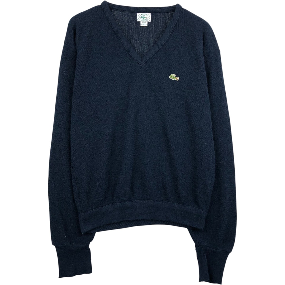 古着 ラコステ LACOSTE IZOD Vネック アクリルニットセーター USA製 メンズL相当/eaa627536