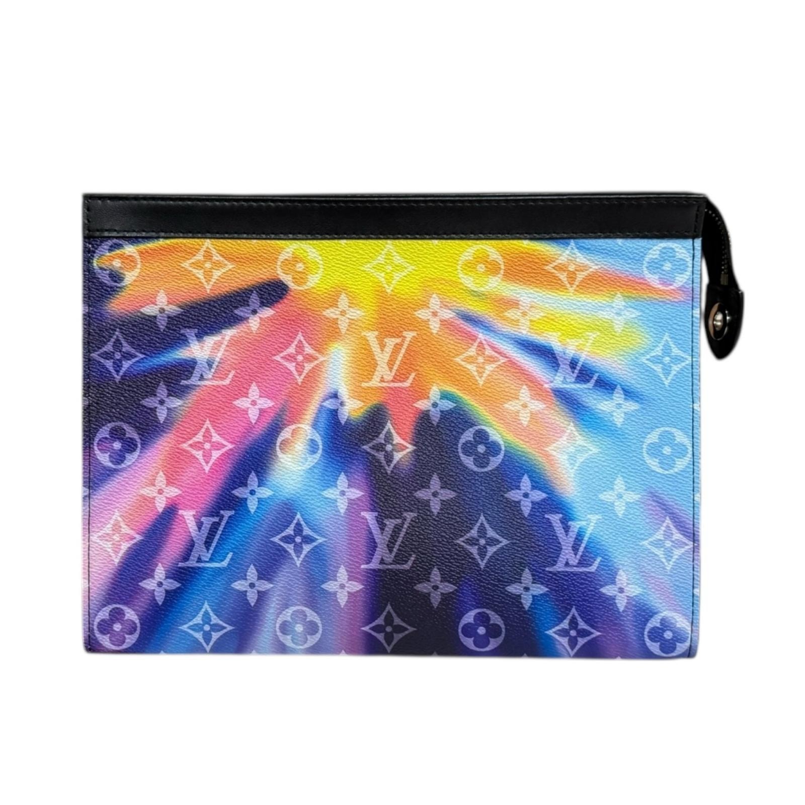 ルイヴィトン ポシェット ヴォワヤージュ MM モノグラム サンセット クラッチバッグ M45941 マルチカラー メンズ LOUIS VUITTON  中古