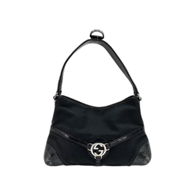 グッチ GUCCI キャンバス インターロッキングG ショルダーバッグ【中古】