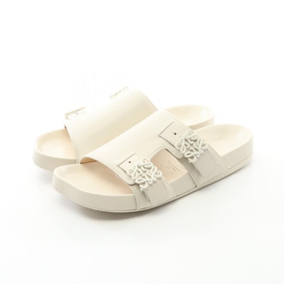 ロエベ LOEWE EASE SLIDE イーズ サンダル 靴 レザー メンズ レディース ホワイト系 L815465X95597741 【新品】