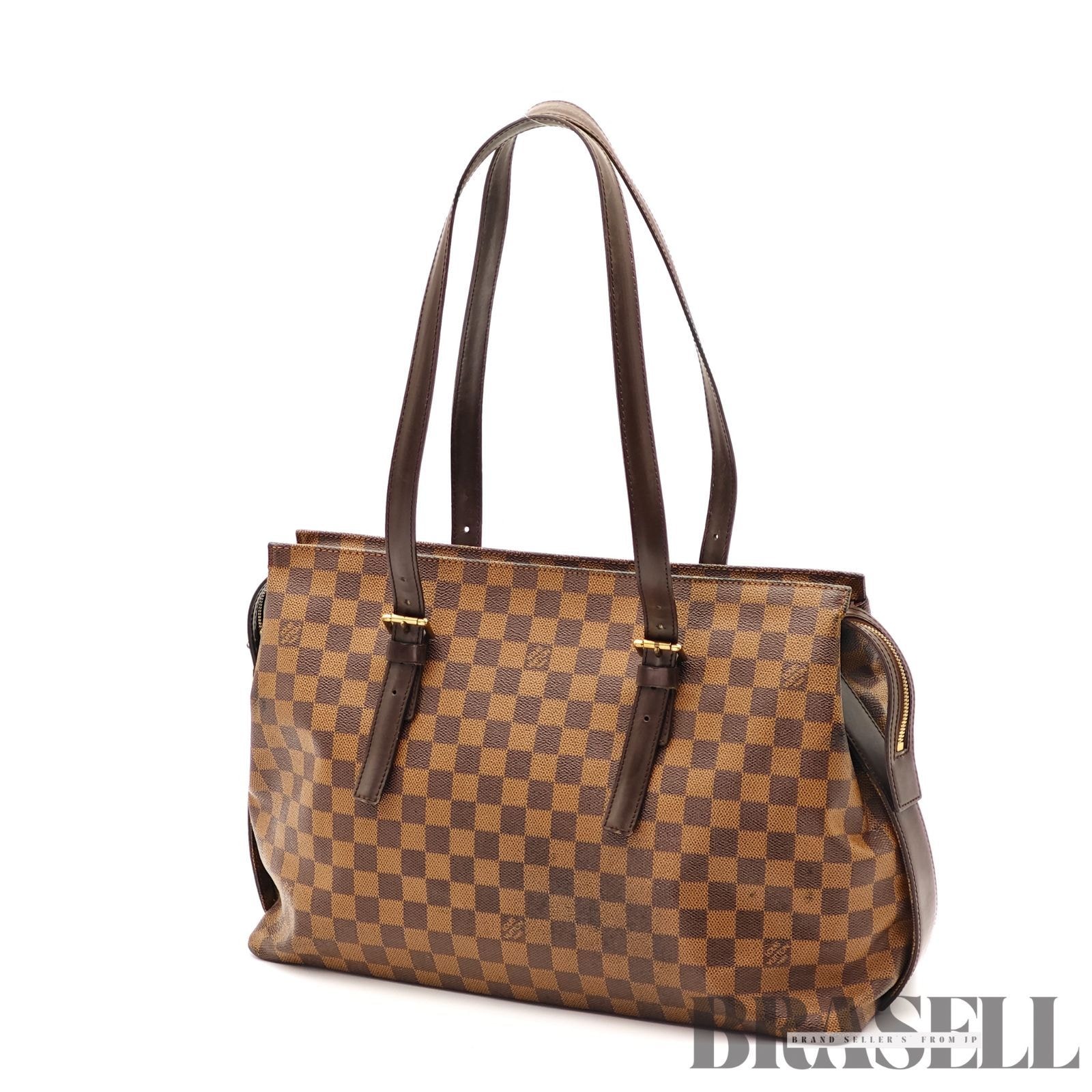 LOUIS VUITTON ルイ・ヴィトン チェルシー ダミエ チェルシー N51119 TH2048 トートバッグ Damier Ebene Leather Brown レディース