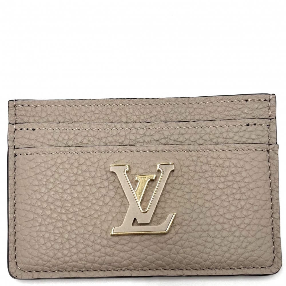 LOUIS VUITTON ルイヴィトン カードケース ポルト カルト・カプシーヌ 定期入れ 小物 ベージュ パスケース M11458  トリヨンレザー   ガレ ゴールド金具 レディース 美品【中古品】