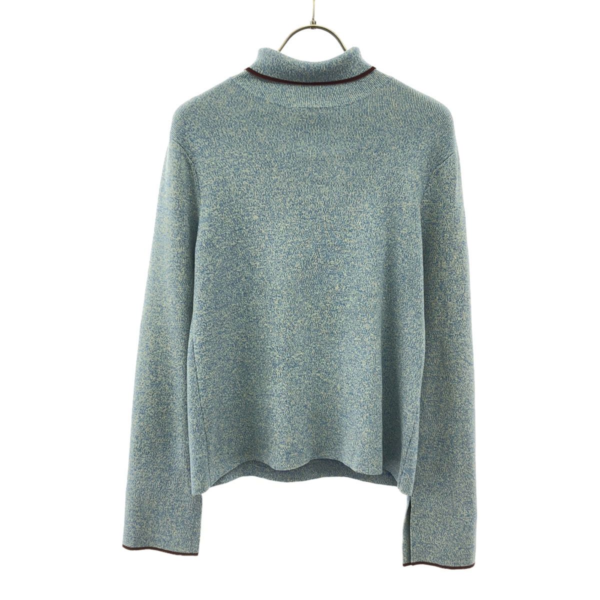 Mila Owen ミラ オーウェン 長袖 配色ラインタートル ニット 1 ライトブルー 09WN0221031 セーター