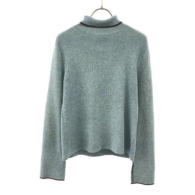 Mila Owen ミラ オーウェン 長袖 配色ラインタートル ニット 1 ライトブルー 09WN0221031 セーター