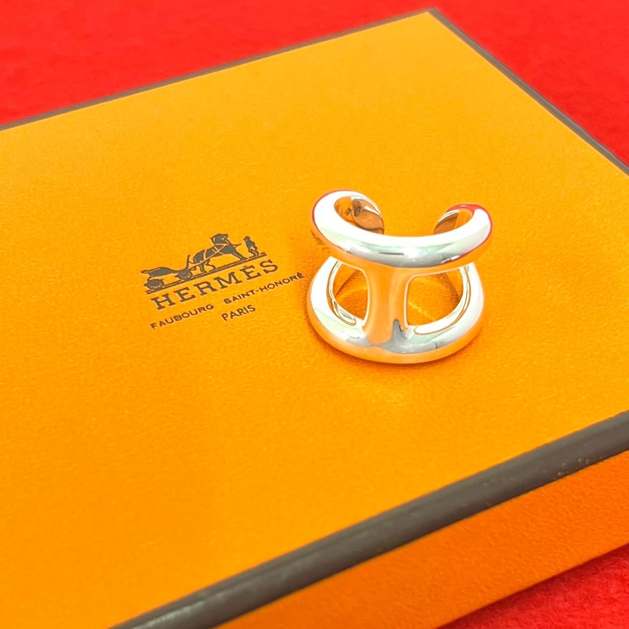 HERMES エルメス オスモズ GM リング シルバー925 リング・指輪 9号 シルバー
36479