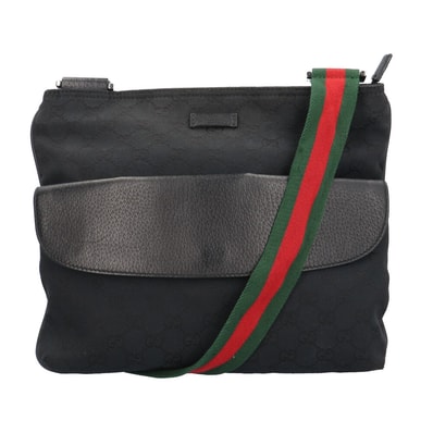 グッチ GGキャンバス ショルダーバッグ GGキャンバス 256100 ブラック レディース GUCCI 中古