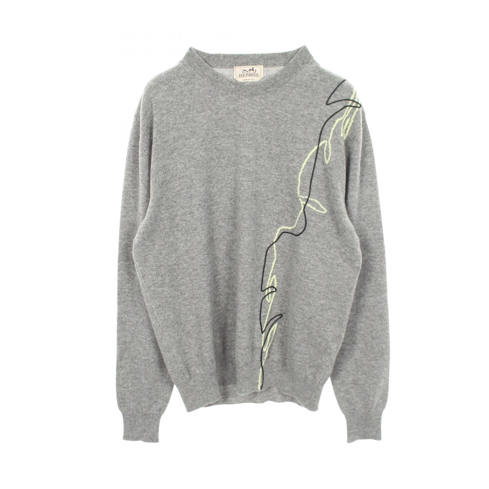 エルメス HERMES ニット 衣料品 トップス カシミヤ メンズ グレー系 【中古】