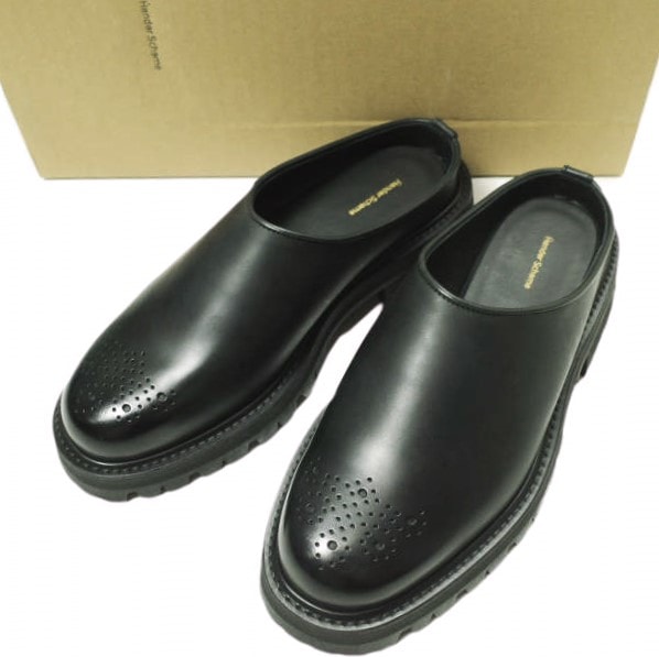 新品 Hender Scheme エンダースキーマ 日本製 Commando Mule コマンドーミュール mj-rs-cmm 2(23.5-24cm) BLACK サンダル サボ 定価51,700円 シューズ g22927