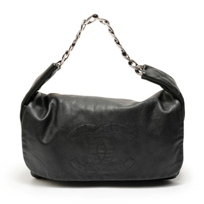シャネル CHANEL キャビアスキン チェーン ショルダーバッグ【中古】