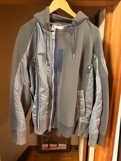 sacai フード ブルゾン チャコールグレー 3