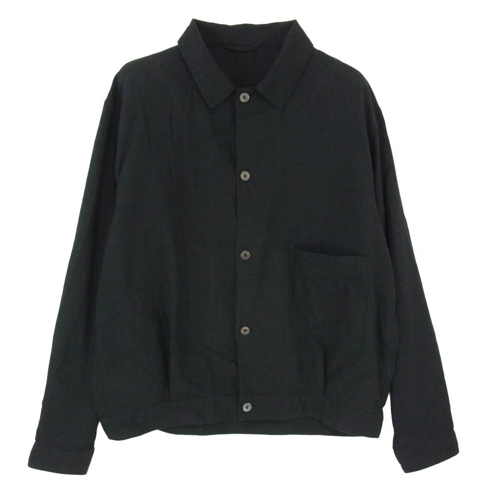 COMOLI コモリ 18SS P01-01015 ベタシャン ブルゾン シャツジャケット ブラック系 1【中古】