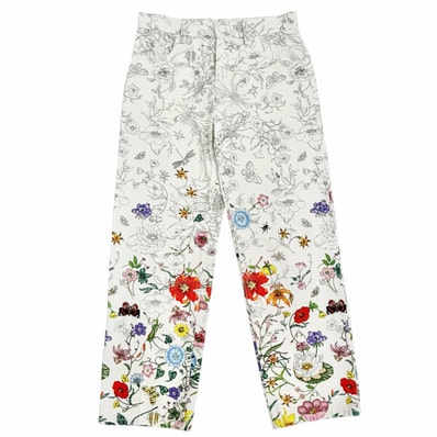 未使用品 グッチ フローラルプリント パンツ 24 812233 XDDC7