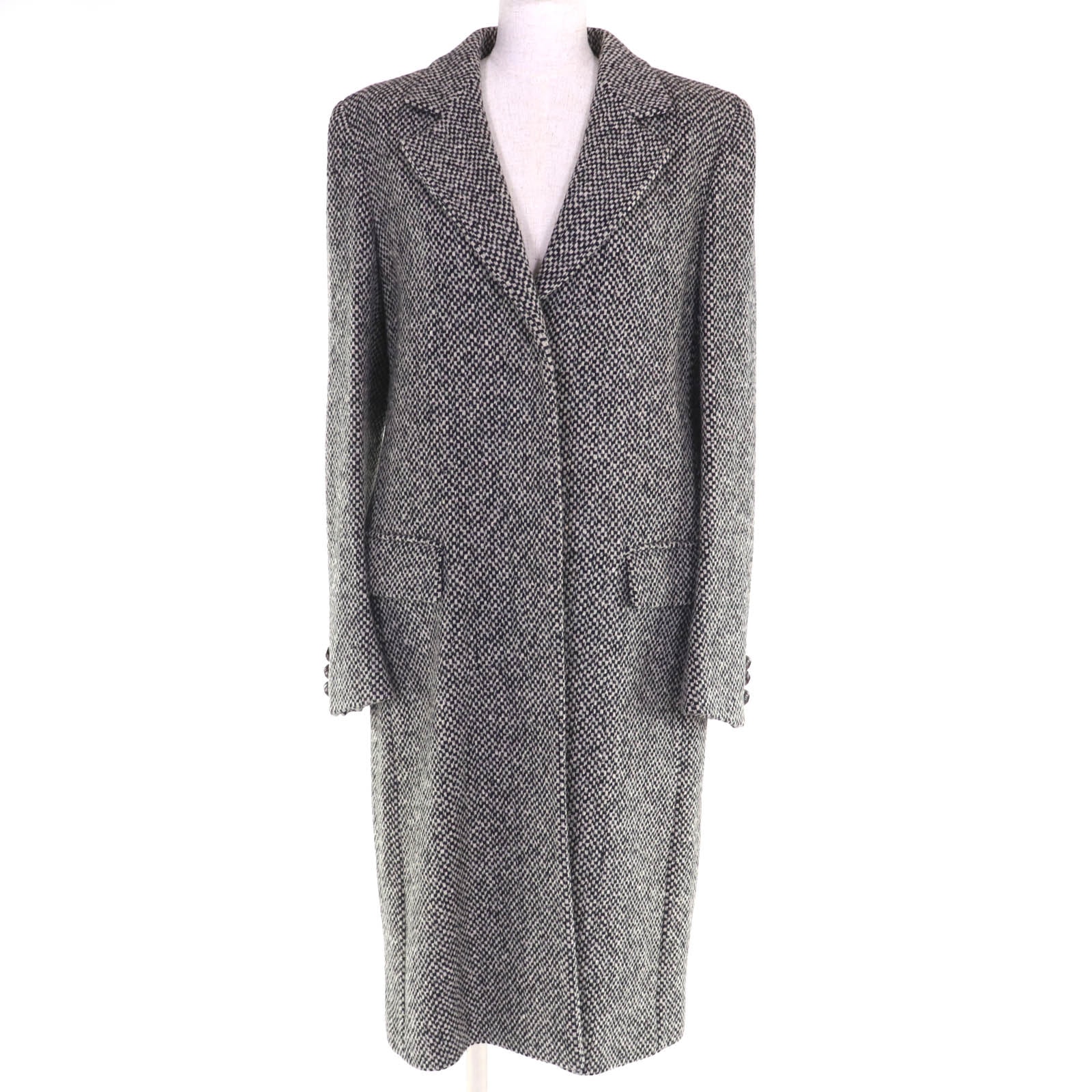 極美品 マックスマーラ コート ブラック オフホワイト レディース 42 1600014