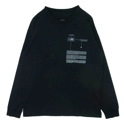 MAISON MARGIELA メゾンマルジェラ 24AW SH0GC0028 MM6 エムエムシックス Cotton Jersey Long Sleeve T-Shirt コットン ジャージー 長袖 Tシャツ ブラック系 S【中古】