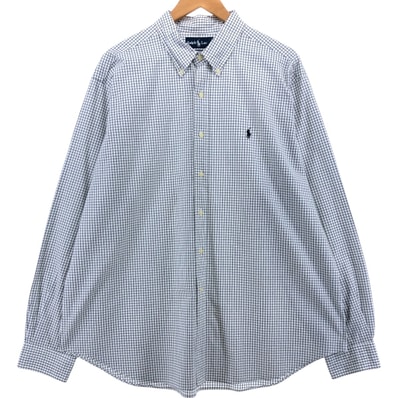 古着 ラルフローレン Ralph Lauren CLASSIC FIT 長袖 ボタンダウンチェックシャツ メンズXXL相当/eaa537073