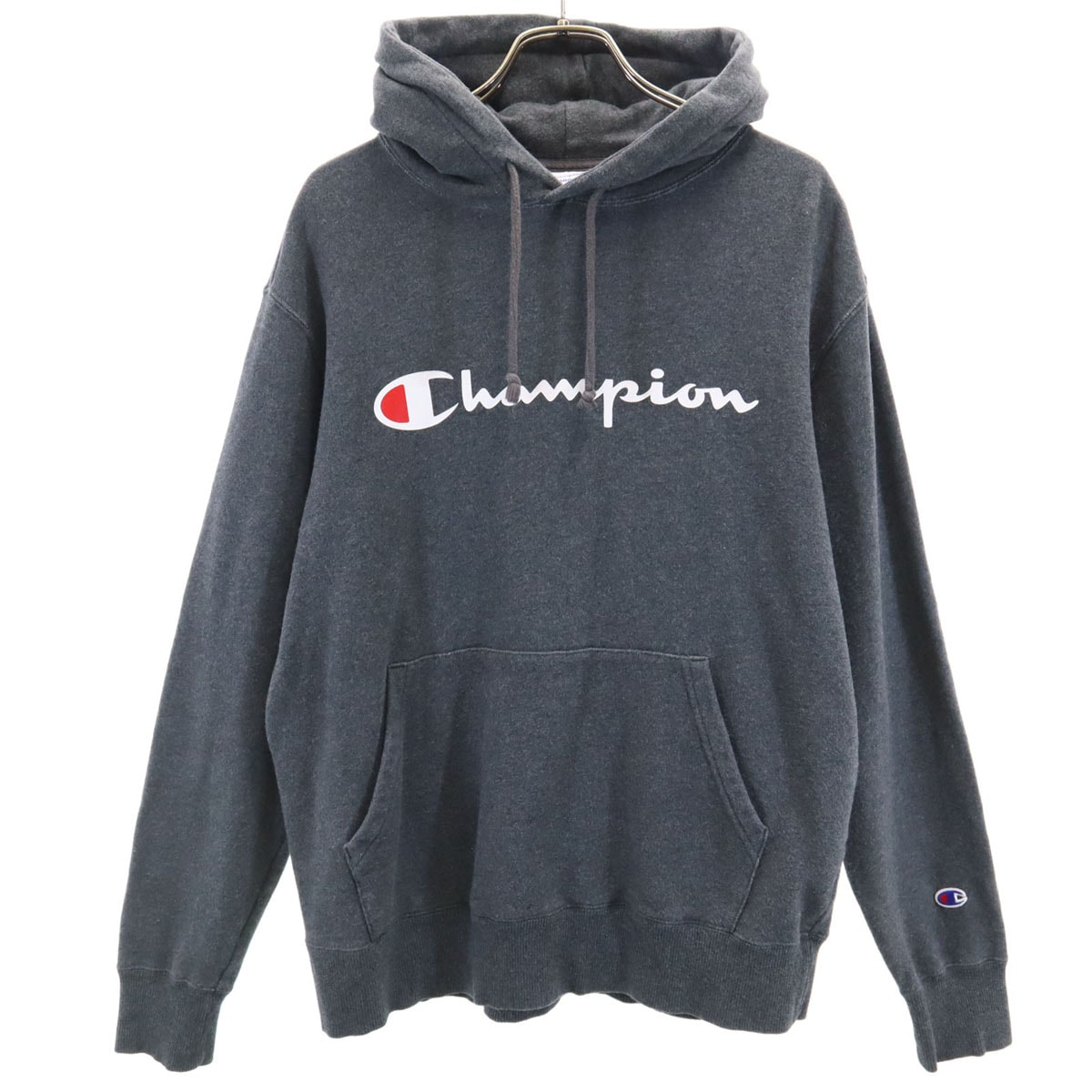 Champion チャンピオン 長袖 スウェットパーカー L グレー 裏起毛