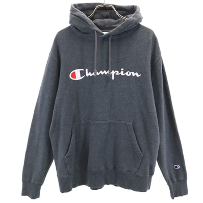 Champion チャンピオン 長袖 スウェットパーカー L グレー 裏起毛