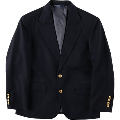 古着 90年代 ラルフローレン Ralph Lauren POLO by Ralph Lauren 紺ブレザー テーラードジャケット USA製 レディースM相当 ヴィンテージ/eaa640196