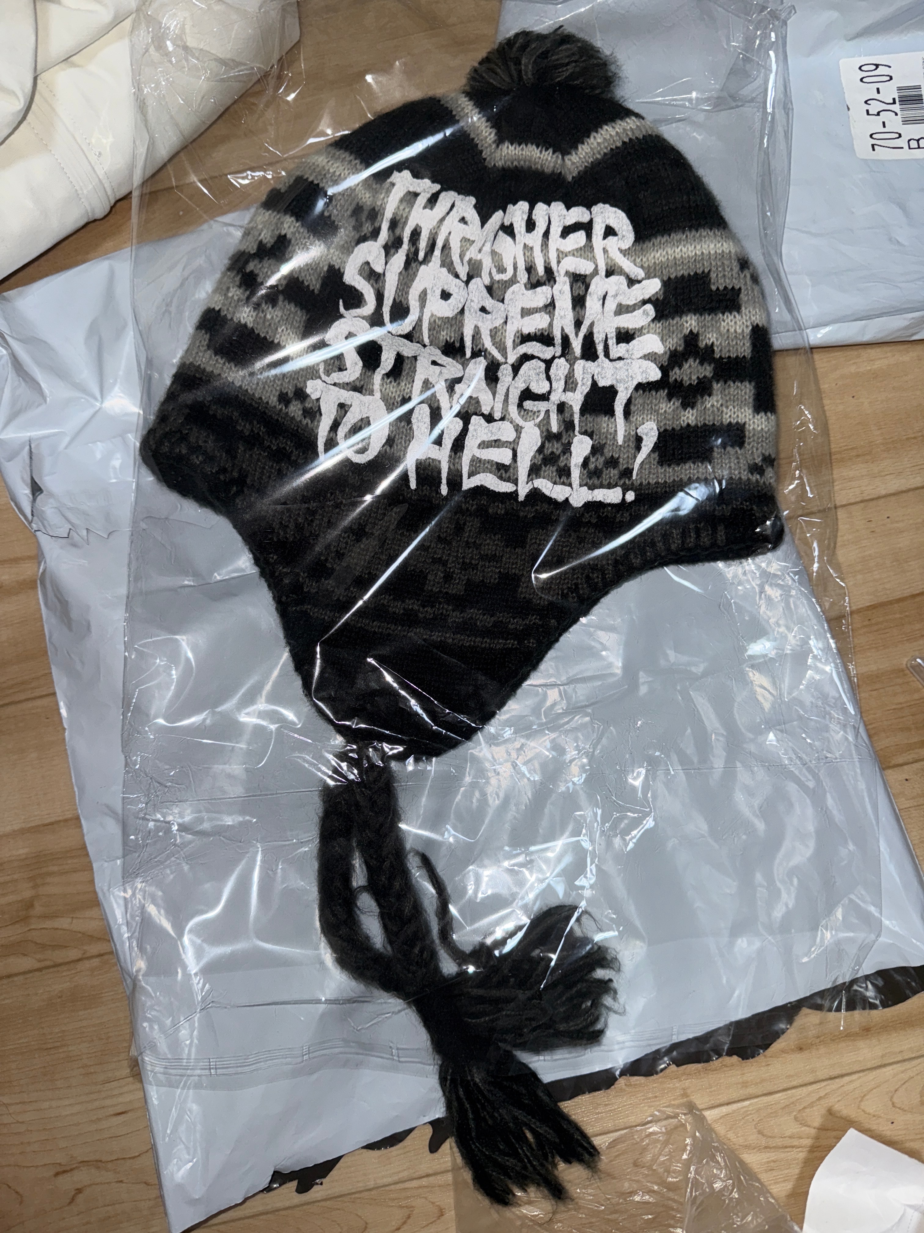 Supreme x Thrasher Earflap Beanie "Black"