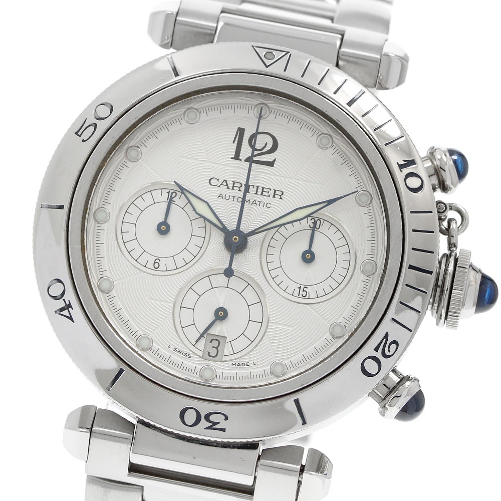 カルティエ パシャ38mm W31030H3 メンズ 【中古】