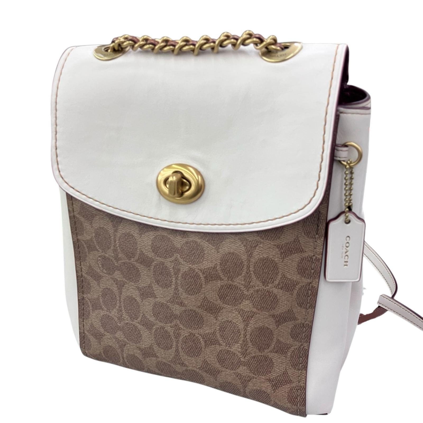 186005 現状品 COACH コーチ バックパック シグネチャー リュック  38585