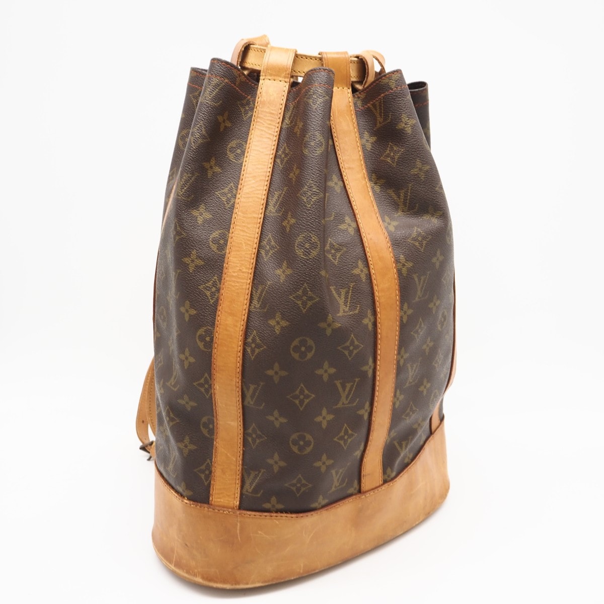 LOUIS VUITTON ルイ・ヴィトン モノグラム キャンバス ランドネGM M42244 ショルダーバッグ ブラウン コーティングキャンバス レザー メンズ