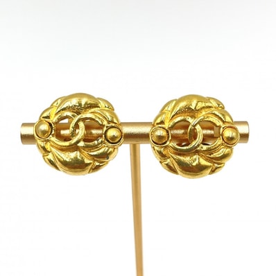CHANEL(シャネル)ヴィンテージ ココマーク イヤリング ゴールド ラウンド レディース アクセサリー 【中古】