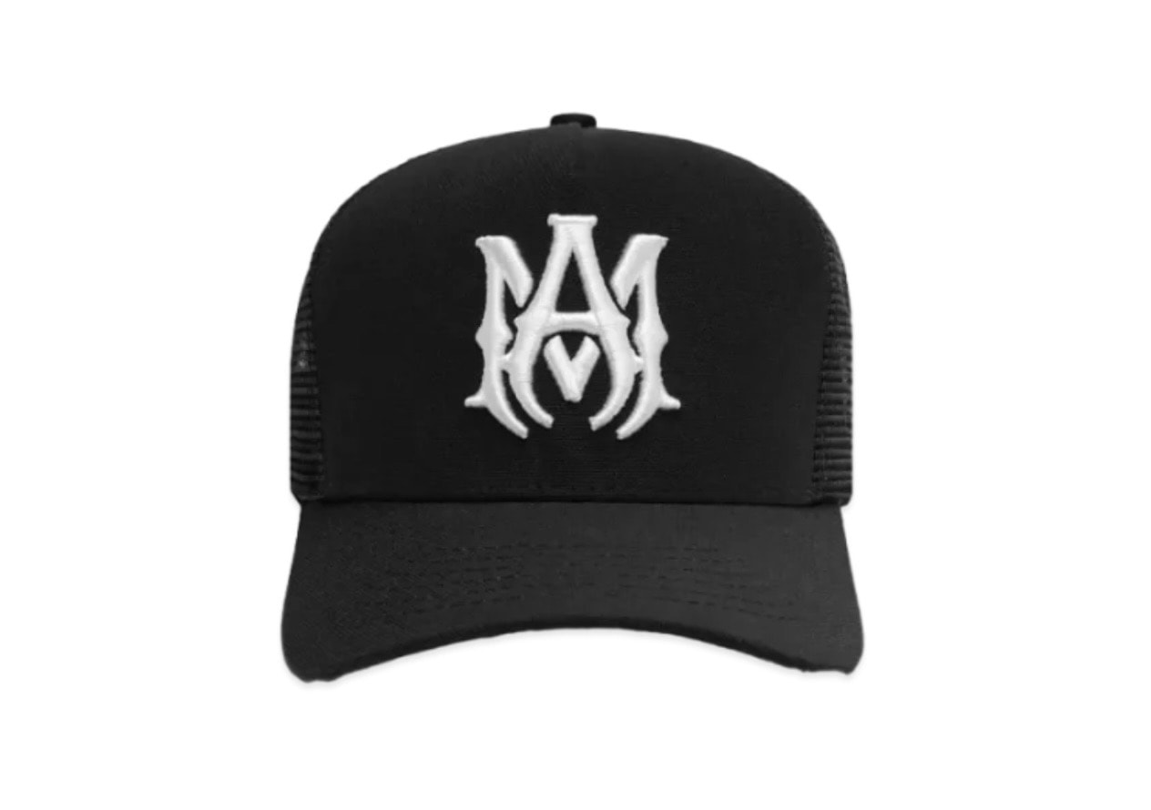 AMIRI MA Logo Trucker Hat "Black/White"