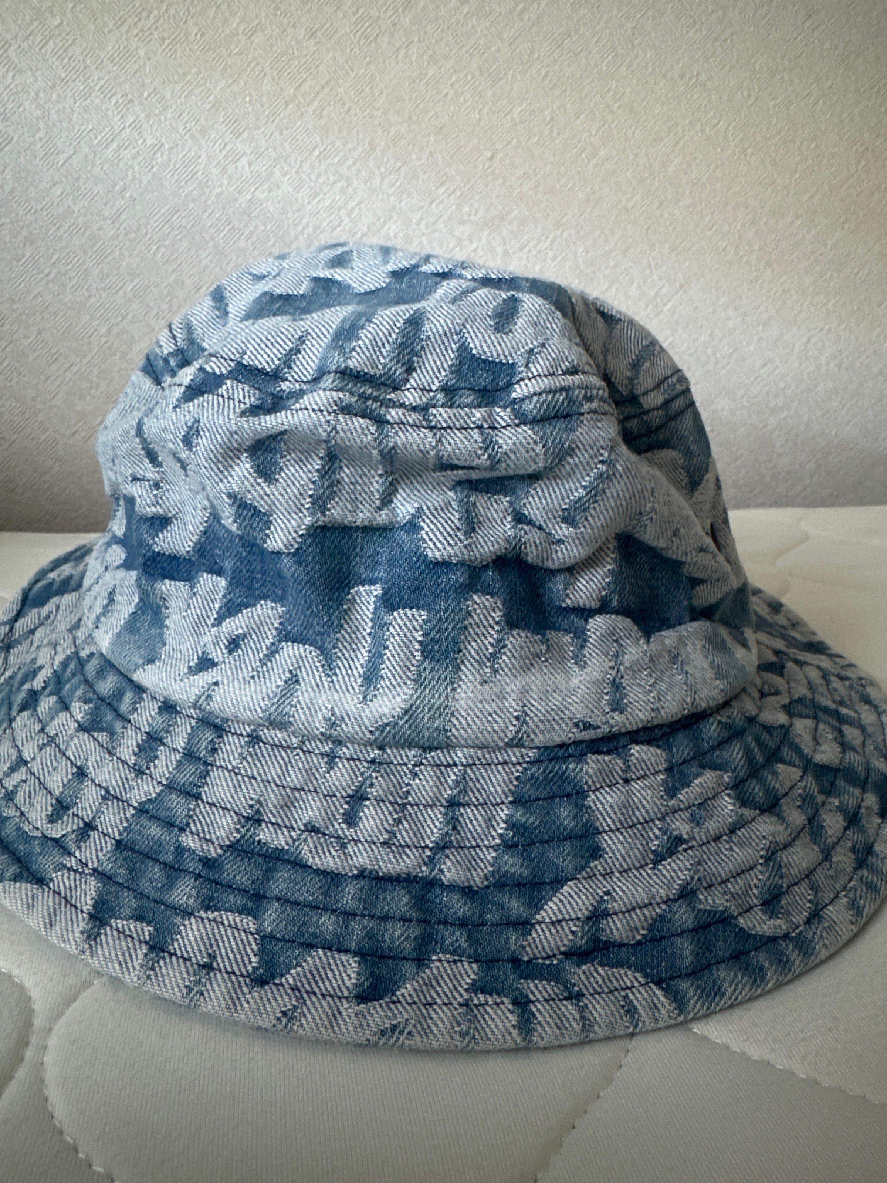 Supreme Fat Tip Jacquard Denim Crusher "Blue"