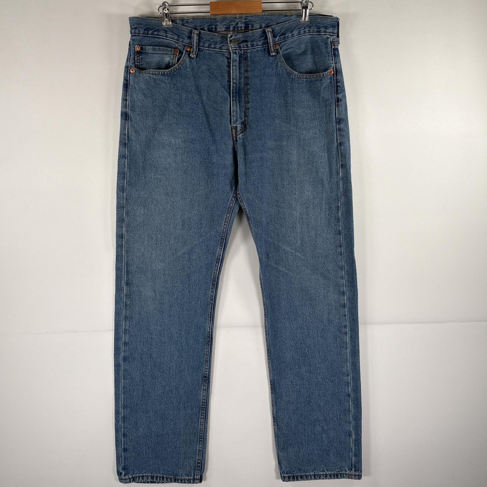 古着 リーバイス Levi's デニムパンツ 505 ストレート ジーパン ジップフライ ジーンズ w38 L34 ブルー メンズ