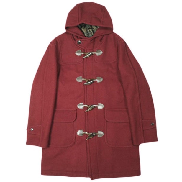 SOPHNET. ソフネット 日本製 WOOL MELTON DUFFLE COAT ウールメルトンダッフルコート SOPH-134064 L Bordeaux 定価82,950円 カモフラージュ 迷彩 アウター g26784