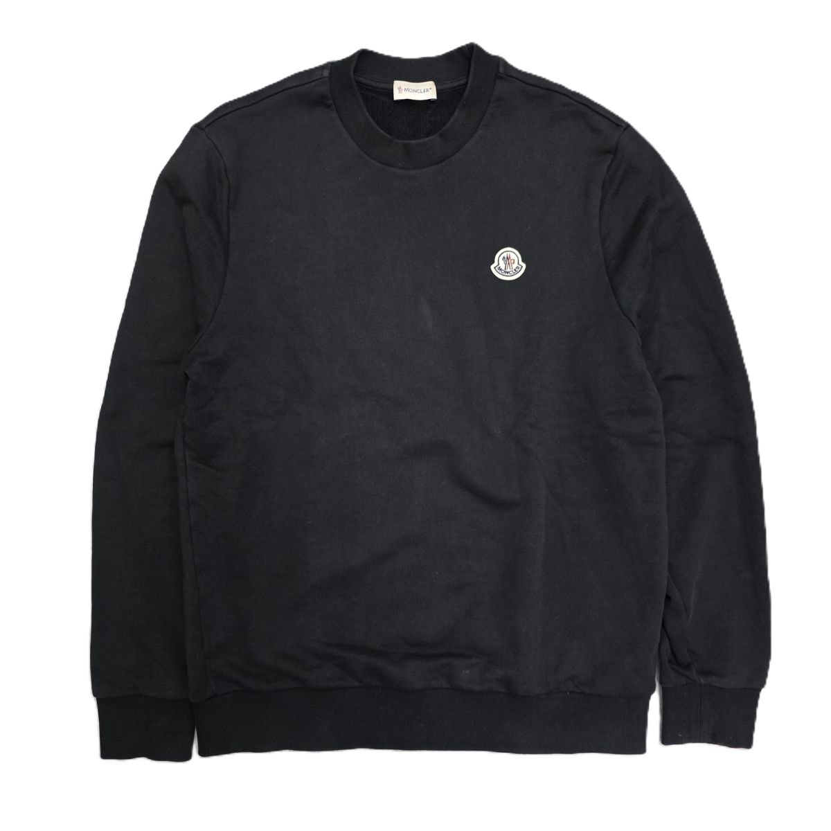 MONCLER モンクレール スウェットシャツ ワッペン付き トレーナー 25年製 スウェット L10918G00051 M コットン ブラック  メンズ【中古】