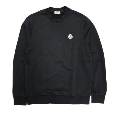 MONCLER モンクレール スウェットシャツ ワッペン付き トレーナー 25年製 スウェット L10918G00051 M コットン ブラック メンズ【中古】