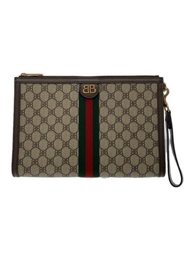 GUCCI x BALENCIAGA The Hacker Pouch Corning Canvas "Beige"
