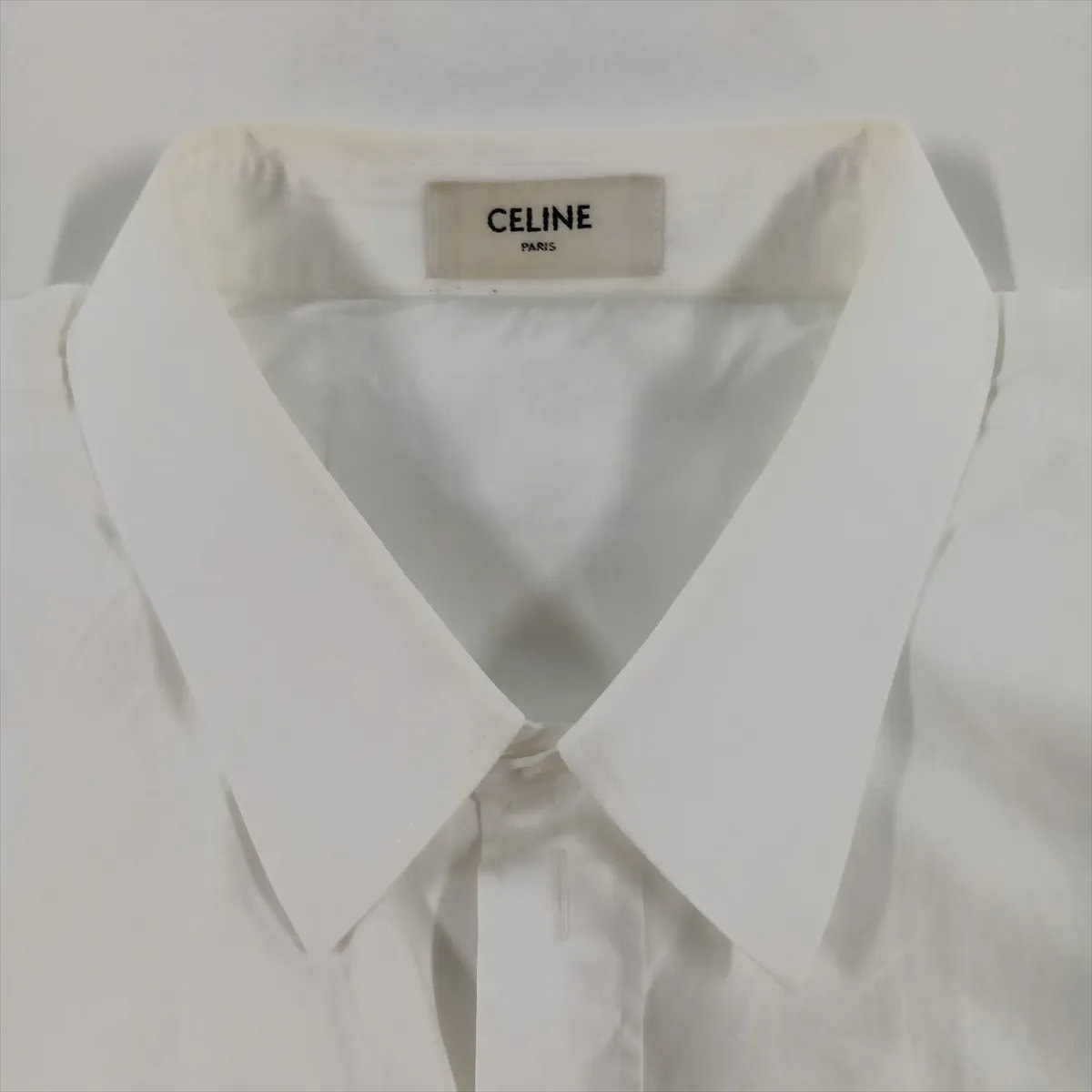 C (やや傷や汚れあり)】セリーヌ エディ期 42 ホワイト トップス 洋服