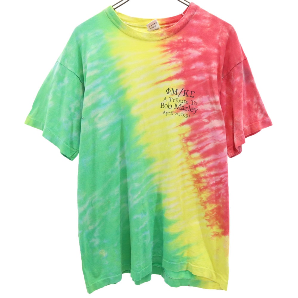 FRUIT OF THE LOOM フルーツオブザルーム 90s USA製 タイダイ 半袖 ボブマーリー Tシャツ XL Bob Marley オールド ヴィンテージ