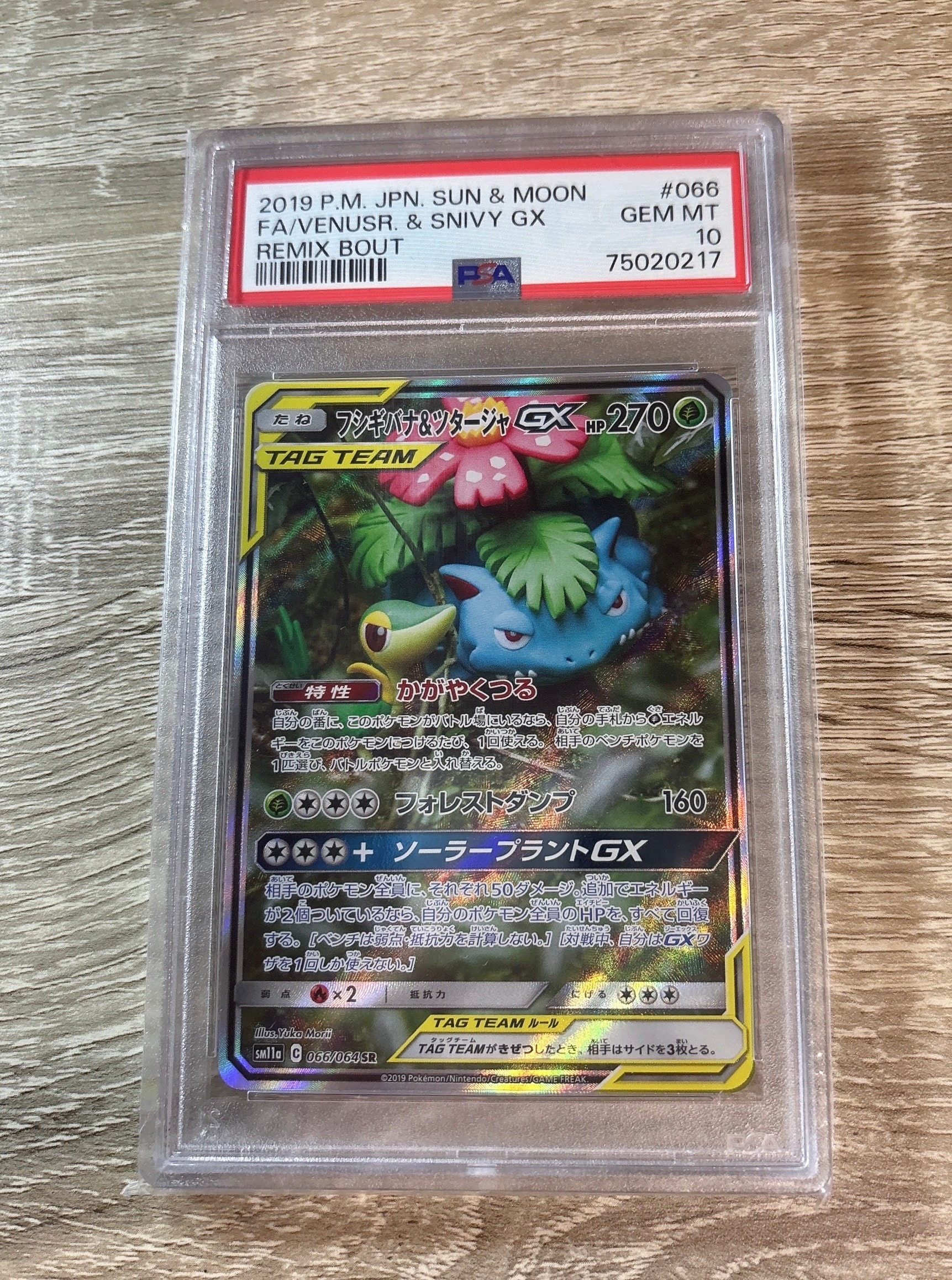 フシギバナ&ツタージャGX SR: SA[SM11a 066/064](強化拡張パック「リミックスバウト」)