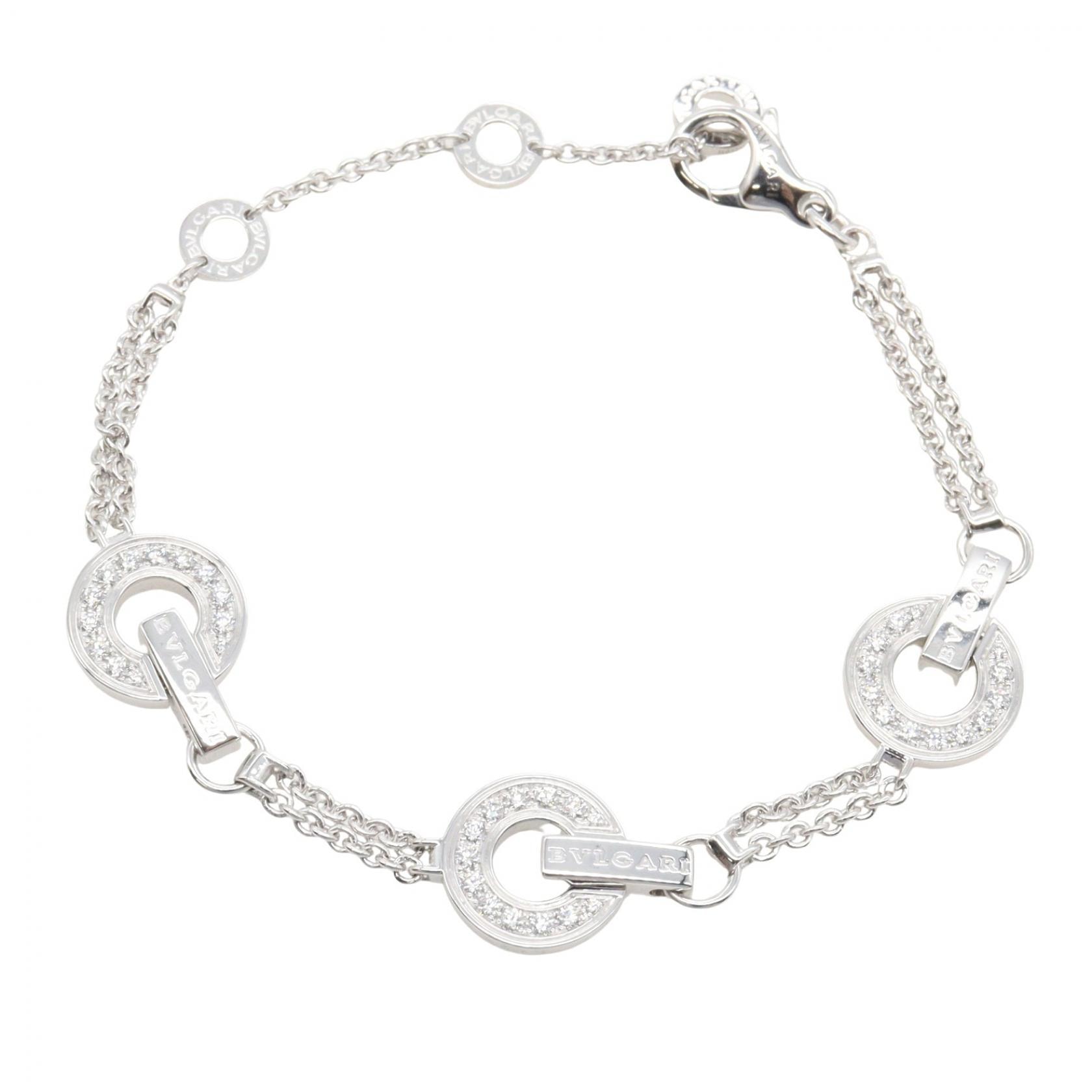 ブルガリ BVLGARI ブルガリブルガリ ダイヤ ブレスレット ブレスレット アクセサリー K18WG(ホワイトゴールド) ダイヤモンド レディース シルバー系 / クリア系 357939 【中古】