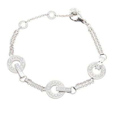 ブルガリ BVLGARI ブルガリブルガリ ダイヤ ブレスレット ブレスレット アクセサリー K18WG(ホワイトゴールド) ダイヤモンド レディース シルバー系 / クリア系 357939 【中古】