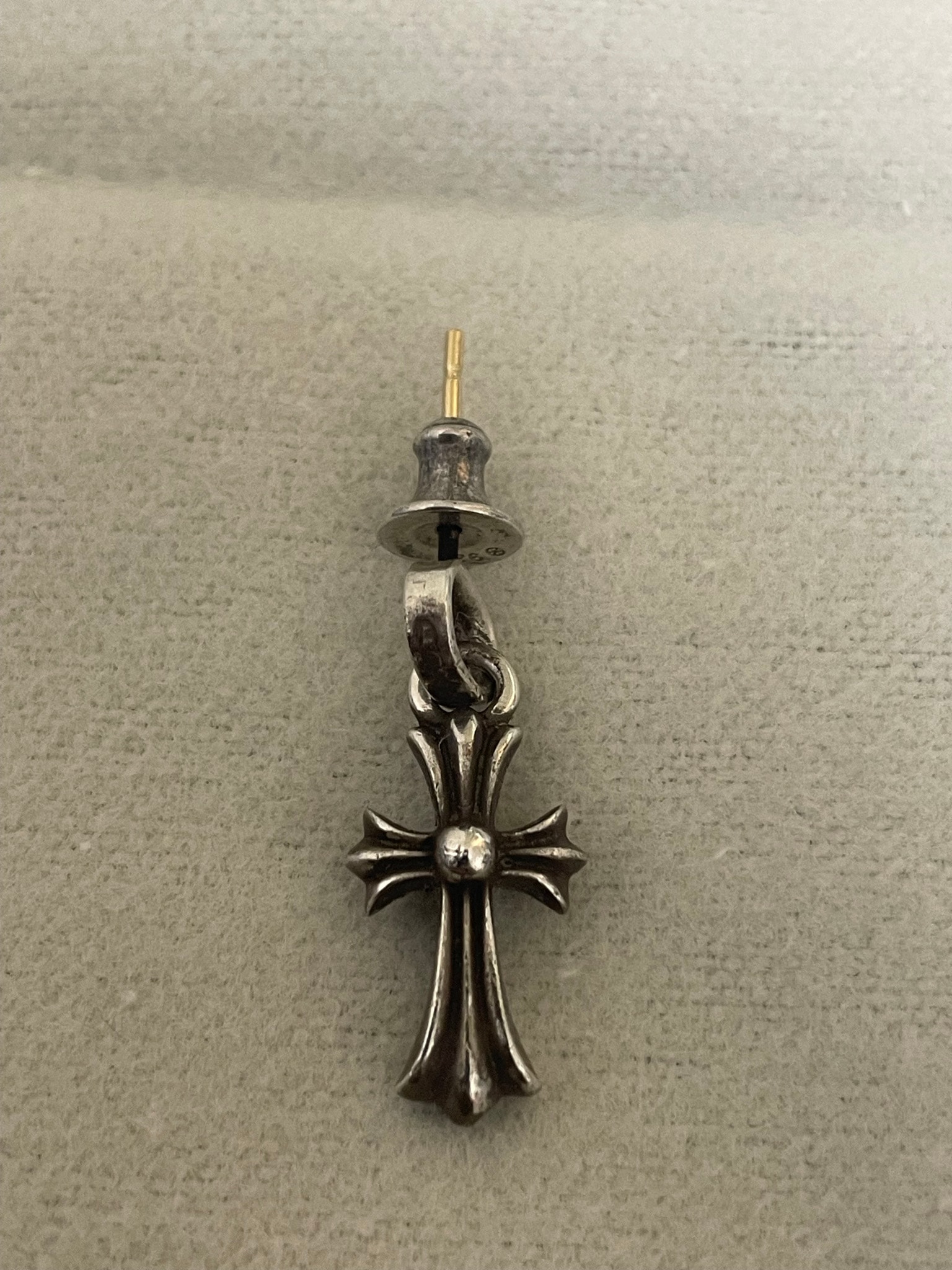 Chrome Hearts CH Cross Baby Fat Earrings "Silver"