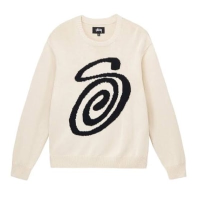 Stussy CURLY S SWEATER "Natural"