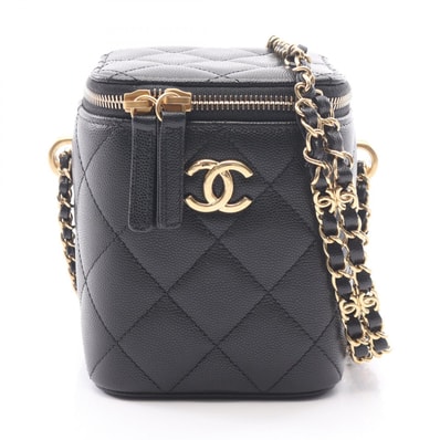 シャネル CHANEL マトラッセ バニティバッグ ショルダーバッグ バッグ キャビアスキン(グレインドカーフ) レディース ブラック系 【中古】