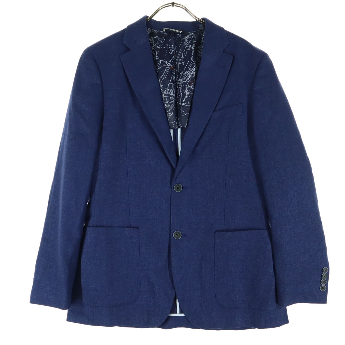 美品 NAUTICA ノーティカ 長袖 テーラードジャケット 38R ネイビー