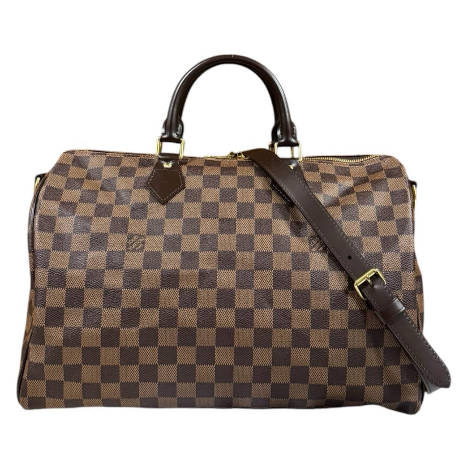 ルイヴィトン スピーディ35バンドリエール ダミエ ショルダーバッグ ダミエキャンバス N41182 ブラウン ユニセックス LOUIS VUITTON  中古