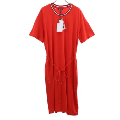 未使用 TOMMY HILFIGER トミーヒルフィガー 半袖 ワンピース M レッド