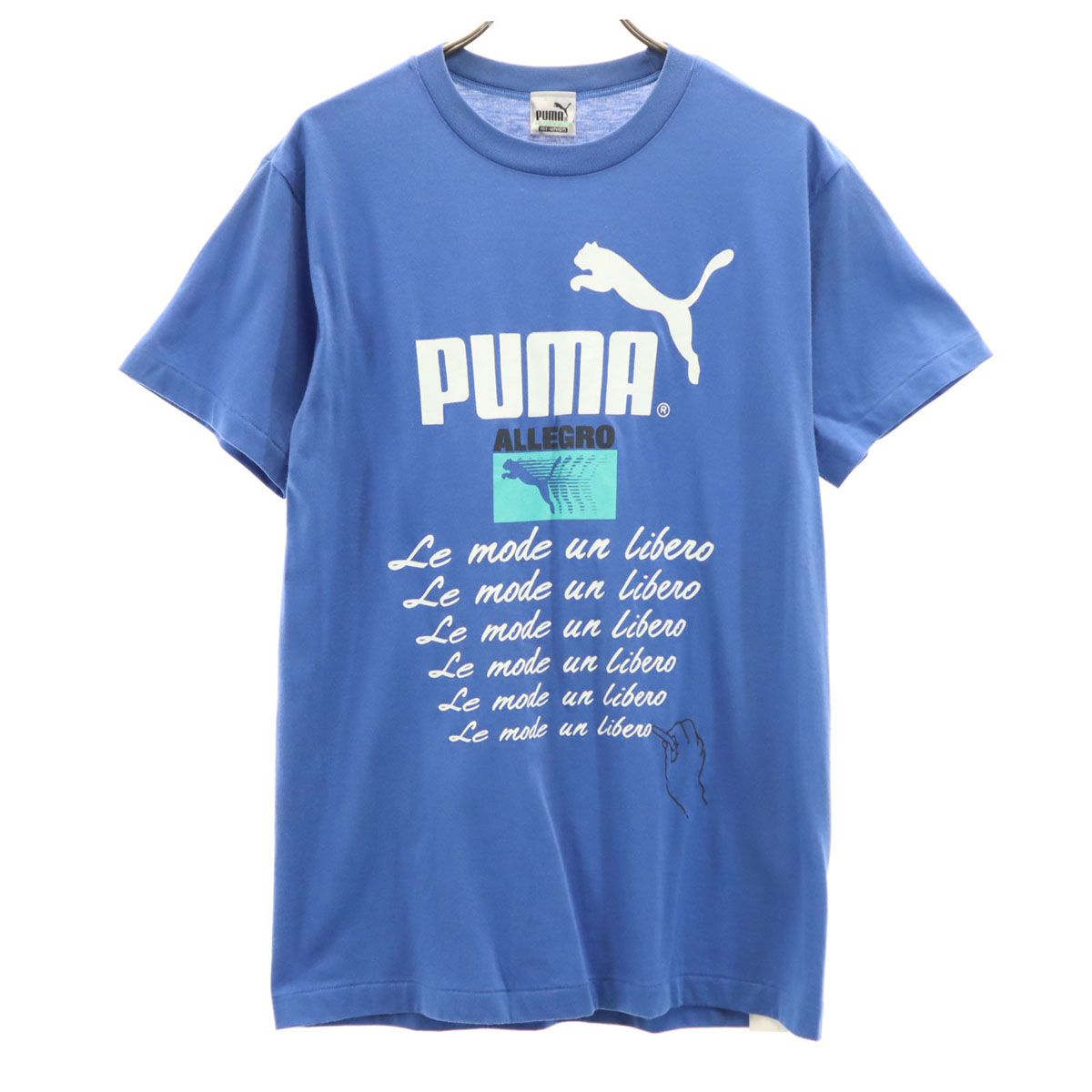 PUMA プーマ 90s ヒットユニオン オールド 半袖 Tシャツ M 青紫系