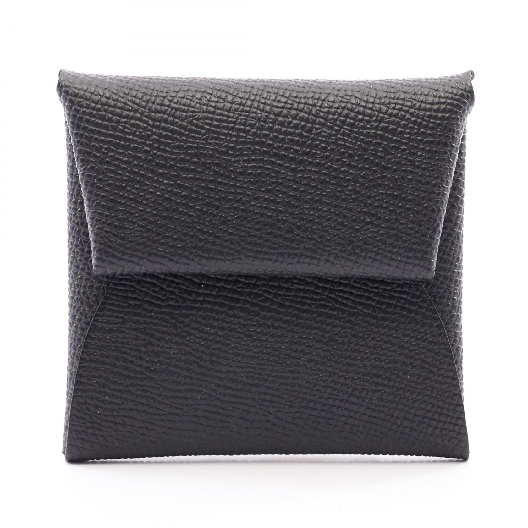 エルメス HERMES バスティア コインケース 財布 ヴォーエプソン ヴォーエプソン W刻印(2024年製造) レディース ブラック系 【中古】