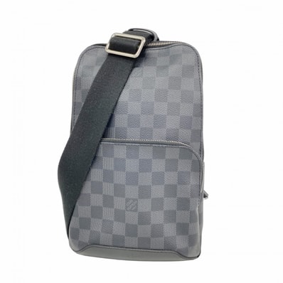 【6cd5555】ルイヴィトン ボディバッグ ダミエ・グラフィット アヴェニュースリングバッグ N41719 ブラック【中古】メンズ