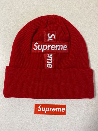 Supreme New Era® Cross Box Logo Beanie "Red"